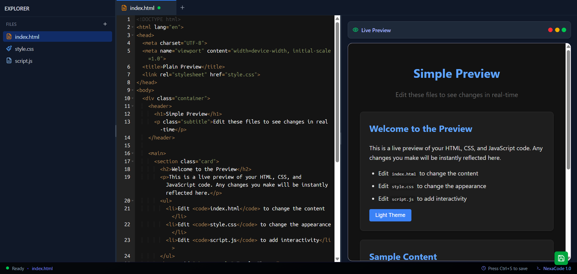 Advanced Web Editor